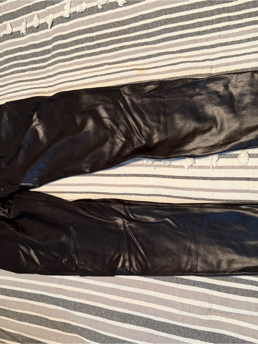 Women’s Black Faux Leather leggings - Sleek Stretch Skinny